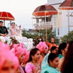 Chitra Shukla Instagram - Glimpses of Grand Procession of our Wedding 😊🥰♥️✨on #111223 #vcwedding #vaibhikaupadhyay #chitrashuklaupadhyay #chitrashukla #vc #weddingtime #bestever #shadi #withallrituals @weddingbellsphotography @sonichawla_makeovers @neume_salons @rs_sonalbridalmehandi @krystalfashionjewellery India