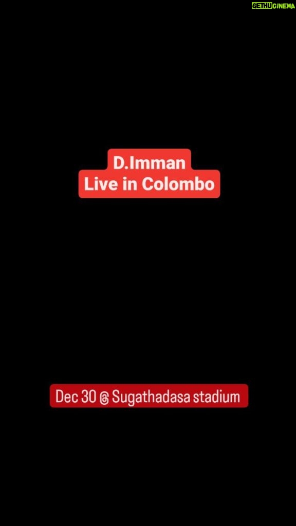 D. Imman Instagram - D.Imman Live in concert Colombo இந்த வருட இறுதிக்கொண்டாட்டம் வேற லெவல்ல இருக்கப்போகுது 🔥. For tickets+94773792238 #raaga2023 #DImman #colombo Colombo, Sri Lanka