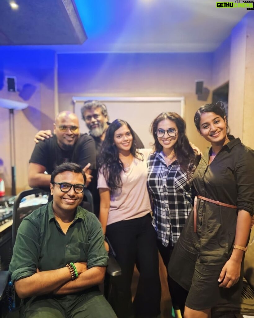 D. Imman Instagram - Glad to record Singers Sunithasarathy and Christopher Stanley for characters introduction song under Actor/Director Parthiban’s next directorial venture! Elated to share this pic alongside Keerthana Parthiepan Akkineni and Brigida Saga. Lyric by Radhakrishnan Parthiban! A #DImmanMusical Praise God! @radhakrishnan_parthiban @keerthanaparthiepan @brigida_saga @sunithasarathy @singerchristopherstanley