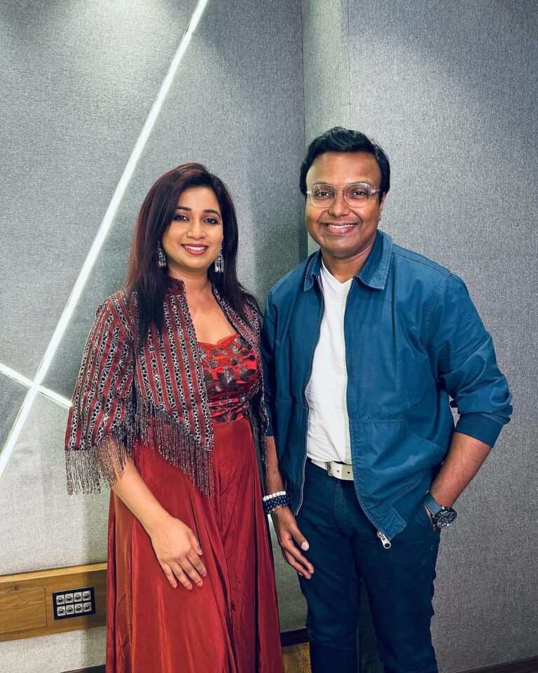 D. Imman Instagram - Glad to rope in Dear Friend,sis @shreyaghoshal for Director/Actor Parthiban’s next directorial venture! Always magical recording your voice! God be with you and your family! Can’t wait to share the song with you all! Lyric by Radhakrishnan Parthiban! A #DImmanMusical Praise God! @radhakrishnan_parthiban @shreyaghoshal @keerthanaparthiepan @akira_productions_
