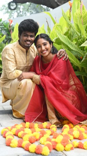 Deepika Venkatachalam Instagram - POV : Our First Diwali as Husband & Wife 🫶🏼 

No Grand celebrations, No pattu podavais, No 2000 wala Saram. No Diwali parties but a day full of Gratitude, love and blessings. 🫶🏼💫

From waking up to the sounds of birds to oil baths, pooja, rituals, Amma appa aasirvaatham, oru cute outfit check, our fav veetu breakfast Idly Karikolambu, and car rides with our fav Harris playlist 🎼 the day started with a happy vibe. 😍

When everyone kept asking about our thala Diwali plans, I legit had no idea except one. 

@raja_vetri_prabhu_  RVP has been my light through the darkness and on this first Diwali of ours, we wanted to be that light for someone else. 🫶🏼

“Avanidame Avanidame
enadhu kanavai anuppu” 🥹🎵

Raja has never been used to all these so far, whereas on the other side, I have been part of celebrations like this on festivals. So I made sure, our thala Diwali should be celebrated this way giving Raja a new experience as well. 

And after a whole beautiful day we spent, when he posted a story yesterday saying “Thanks for showing me the other side of life and making it so worth it” 
this is what he meant, and we know we did the right thing on the right day!
I’ve always been so good with kids but I was a little doubtful whether raja would love this idea or be comfortable around them. 🫂 

But seeing him have a great time with these God’s special kids and have a easy and effortless bond with them made me so happy and special that I’ve got a partner who prioritises THIS > over all kinds of celebrations. He once again showed me that I made the right choice by choosing someone who’s going to blindly trust me and our principles forever. >>> 

After a hearrtful time with the kids and elders we ended our day with a peaceful kovil darshanam, thanking God for everything he’s bestowed upon us along with a kutty car drive and a kutty night walk. 👫

We still can’t believe how beautifully the day unfolded for us, for our first Diwali together. Thanks to the UNIVERSE. 🧿 Our thala Diwali taught us so many things, and this day will always be a special memory in #RnD ‘s journey!! 🫶🏼
.
#RnD #DiwaliwithD #ThalaDiwali