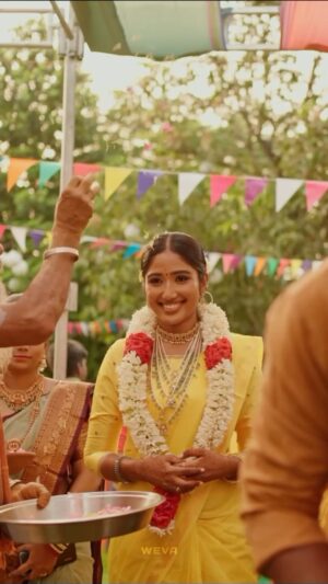 Deepika Venkatachalam Instagram - Sometimes moments need not be perfect to become memories!! 🫶🏼
.
.
.

Of all the beautiful memories from the whole wedding planning and the event itself, this holds a very special space in my heart personally! 🫶🏼🧿

Yes! I was the Bride! It was my day! 🙈😩

But somehow the timing I was supposed to be ready was mis-communicated to me and your D was ready by 3:00 AM on the day of muhurtam. Yes, fully dolled up. Epudi 😎

After all the events that was filled with laughter I hadn’t slept a bit there previous night & I got ready that early only to see that no one even had woken up. 
🤨
I went around all the rooms to wake up every single person and finally reached Raja’s room to find him sleeping deep. In fact it was I who woke him up fully dressed up for the day as his bride🫶🏼🧿 

Yes. It was me , the “WIFE-to be”. It was my face that RAJA woke up to, on 22.5.23 😭❤️ ( CORE MEMORY) 

One of a kind and once in a lifetime most tensed morning that reminded me of all the traditional weddings I’ve witnessed in cinema and how much I had manifested for mine to have a touch of everything,came true eventually!
That morning was more like a wedding that would take place in a village and the whole family comes over, goes around the streets, gets everyone ready and finally the marriage happens. It was THAT! It was exactly THAT! 🥹 The place and the decor also was set up in a way that touched upon nuances from my dreams and I couldn’t think of a better morning on the biggest day of my life, ever. 

@wevaphotography being the sweetest accompanied me everywhere that morning to shoot these moments and later gave this video to us 🥺

Been watching this video and as much as I am laughing here it makes me shed happy tears now! 🫶🏼🧿

And and and, our wedding highlights video is ready and we’ve been watching it every now and then only to smile wide with tears flowing! Absolutely cannot wait to show it to you guys! 🥹🫶🏼
.
#RnD #RnDwedding 
.
Makeup @snehamnj 
Sarees @saaramati 
Styling @stylingbysamiha 
📹 @wevaphotography