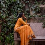 Deepika Venkatachalam Instagram - On a pleasant evening, amidst our backyard's lush greenery and loved ones' heartfelt cheers, I felt like a model walking straight out of a fashion magazine and kickstarted our wedding ceremonies in style. 🫶🏼 . Beautifully shot 📸 by @sakshi.ramakrishnan 🤍 . The RnD #WeddingLookBook - A series, on your feed from tomorrow! . Styled by @stylingbysamiha Outfit @jigarmaliofficial Jewellery @fineshinejewels Makeup @vishualizemua Hairdo @saisubha_hairstylist . #RnDwedding #RnD