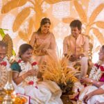 Deepika Venkatachalam Instagram – Giving our “Engagement Series” a quick end with an absolutely meaningful PHOTO DUMP! 💕

03.02.2023 – A day that will always be cherished with some fine moments that will be etched in our hearts for eternity. From the moment our parents brimmed with joy during the rituals to when our bridesmaids and groomsmen cheered us with so much laughter to moments before the groom’s entry and the moment when my best friend and my little brothers held the kodai and panthal for us and to Dakshay’s and popsie’s charming cute entry to welcome us- I must admit god was enormously kind to bless us the way it was! 🧿

We wanted an intimate engagement with our closest circle of friends and family and it turned out exactly the way we prayed & hoped for. 
D hosting the first biggest event of her life and how not to colour code the entire event? 🙈When we put the invites to our people mentioning the colour code we were a tad bit unsure if people would actually give heed to it! Ahh I was moved on the day to see every single person walking in wearing white/beige! 🥹🤍

And then there was something else that made the day more memorable! Yes the venue!  RBI Quarters, Besant Nagar- 
The same place where I was born & brought up. The place holds a tonnes of memories in my heart,  a lot of good ones and a few traumatic ones that overshadowed the good ones. (If you know D, you know what trauma i get reminded of whenever I cross that place ) From when the engagement talks were on, Raja was the one who pushed me to fix on this venue & said “Inimey nee cross panra apo. Indha nalla memory varattum” 🥹 That was it. One of the best decisions of our engagement! 🤞

Throughout the day there were so many beautiful moments & we were a lil unsure if 100 people can be happy throughout an event but we witnessed it live that they can. 
A part of the hall was filled with my friends and family jamming and dancing to our fav songs, the other part with my bridesmaids looking at me with love, the other part with people having food and the other part with my friends taking selfies. 

That day! Looking back at it makes me teary eyed. A whole day of joy, fun, happiness & laughter! 🫶🏼 
.
#RnD 
.