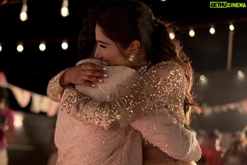 Deepika Venkatachalam Instagram - Day 3: Sangeeth 💃🏾 An enchanting evening of love on the dance floor 🫶🏼 The magical evening started on a emotional note, when I decided to surprise him with an entry playing his favourite songs behind. As I went near him dancing to his fav songs, I witnessed him standing in Awww with tears of happiness welled up in his eyes. ( first time naa avana azha vechitten. Orey the achievement feels only 😂 ) That sight spoke a million emotions and all I wanted to do was to give him a tight squishyyy hug🥹 While the entire night holds precious memories for us, my heart swelled the moment he gracefully stepped onto the dance floor, captivating everyone's attention with his adorable performance. Tears welled up my eyes as I watched him, making me feel like a queen in front of our whole family and friends. In that moment, my entire world blurred, and he was the only one I could see 🙈 Amidst the heartfelt dance performances from our families and friends, we had planned our own special dance number. As we took the stage together, we forgot about everyone else and lost ourselves in the moment. It was in that very moment that our hearts knew this dance was the beginning of an eternal journey, where we would dance through the highs and lows, cherishing every moment spent hand in hand! 🥹🧿 An evening that will forever be close to our hearts - a celebration of love, laughter, and togetherness!❤️ . 📸 @sakshi.ramakrishnan . Outfit @mayon_by_subhathracouture Make up @snehamnj Styling @stylingbysamiha Decor @vizhamedai Choreo @tdc.thedancersclub . #RnD #RnDwedding