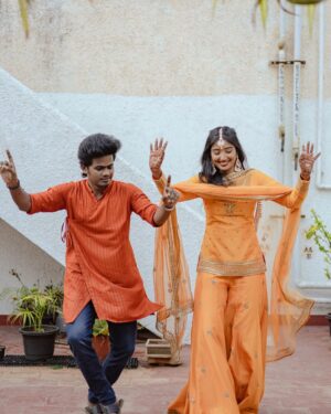 Deepika Venkatachalam Instagram - Dancing our hearts out, as our home overflowed with smiles, laughter, and love! An event that bound us in bliss and will forever be in our hearts!🥹❤️🧿

📸 @wevaphotography 
.
Mehendi @rajis_mehandi_makeup 
Outfit @jigarmaliofficial 
Stylist @stylingbysamiha 
Makeup @vishualizemua 
Hair @saisubha_hairstylist 
Jewellery @fineshinejewels 
Decor @vizhamedai 
Photography @wevaphotography 

.
.
.
#deepika #rvpxdeeps #RnD #rndwedding #mehandi