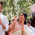 Deepika Venkatachalam Instagram – Giving our “Engagement Series” a quick end with an absolutely meaningful PHOTO DUMP! 💕

03.02.2023 – A day that will always be cherished with some fine moments that will be etched in our hearts for eternity. From the moment our parents brimmed with joy during the rituals to when our bridesmaids and groomsmen cheered us with so much laughter to moments before the groom’s entry and the moment when my best friend and my little brothers held the kodai and panthal for us and to Dakshay’s and popsie’s charming cute entry to welcome us- I must admit god was enormously kind to bless us the way it was! 🧿

We wanted an intimate engagement with our closest circle of friends and family and it turned out exactly the way we prayed & hoped for. 
D hosting the first biggest event of her life and how not to colour code the entire event? 🙈When we put the invites to our people mentioning the colour code we were a tad bit unsure if people would actually give heed to it! Ahh I was moved on the day to see every single person walking in wearing white/beige! 🥹🤍

And then there was something else that made the day more memorable! Yes the venue!  RBI Quarters, Besant Nagar- 
The same place where I was born & brought up. The place holds a tonnes of memories in my heart,  a lot of good ones and a few traumatic ones that overshadowed the good ones. (If you know D, you know what trauma i get reminded of whenever I cross that place ) From when the engagement talks were on, Raja was the one who pushed me to fix on this venue & said “Inimey nee cross panra apo. Indha nalla memory varattum” 🥹 That was it. One of the best decisions of our engagement! 🤞

Throughout the day there were so many beautiful moments & we were a lil unsure if 100 people can be happy throughout an event but we witnessed it live that they can. 
A part of the hall was filled with my friends and family jamming and dancing to our fav songs, the other part with my bridesmaids looking at me with love, the other part with people having food and the other part with my friends taking selfies. 

That day! Looking back at it makes me teary eyed. A whole day of joy, fun, happiness & laughter! 🫶🏼 
.
#RnD 
.