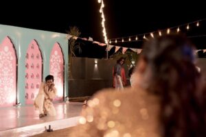 Deepika Venkatachalam Instagram - Day 3: Sangeeth 💃🏾

An enchanting evening of love on the dance floor 🫶🏼

The magical evening started on a emotional note, when I decided to surprise him with an entry playing his favourite songs behind. As I went near him dancing to his fav songs, I witnessed him standing in Awww with tears of happiness welled up in his eyes. ( first time naa avana azha vechitten. Orey the achievement feels only 😂 ) That sight spoke a million emotions and all I wanted to do was to give him a tight squishyyy hug🥹

While the entire night holds precious memories for us, my heart swelled the moment he gracefully stepped onto the dance floor, captivating everyone's attention with his adorable performance. Tears welled up my eyes as I watched him, making me feel like a queen in front of our whole family and friends. In that moment, my entire world blurred, and he was the only one I could see 🙈

Amidst the heartfelt dance performances from our families and friends, we had planned our own special dance number. As we took the stage together, we forgot about everyone else and lost ourselves in the moment. It was in that very moment that our hearts knew this dance was the beginning of an eternal journey, where we would dance through the highs and lows, cherishing every moment spent hand in hand! 🥹🧿

An evening that will forever be close to our hearts - a celebration of love, laughter, and togetherness!❤️
.
📸 @sakshi.ramakrishnan 
.
Outfit @mayon_by_subhathracouture 
Make up @snehamnj 
Styling @stylingbysamiha 
Decor @vizhamedai 
Choreo @tdc.thedancersclub 
.
#RnD #RnDwedding