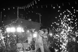 Deepika Venkatachalam Instagram - Day 3: Sangeeth 💃🏾

An enchanting evening of love on the dance floor 🫶🏼

The magical evening started on a emotional note, when I decided to surprise him with an entry playing his favourite songs behind. As I went near him dancing to his fav songs, I witnessed him standing in Awww with tears of happiness welled up in his eyes. ( first time naa avana azha vechitten. Orey the achievement feels only 😂 ) That sight spoke a million emotions and all I wanted to do was to give him a tight squishyyy hug🥹

While the entire night holds precious memories for us, my heart swelled the moment he gracefully stepped onto the dance floor, captivating everyone's attention with his adorable performance. Tears welled up my eyes as I watched him, making me feel like a queen in front of our whole family and friends. In that moment, my entire world blurred, and he was the only one I could see 🙈

Amidst the heartfelt dance performances from our families and friends, we had planned our own special dance number. As we took the stage together, we forgot about everyone else and lost ourselves in the moment. It was in that very moment that our hearts knew this dance was the beginning of an eternal journey, where we would dance through the highs and lows, cherishing every moment spent hand in hand! 🥹🧿

An evening that will forever be close to our hearts - a celebration of love, laughter, and togetherness!❤️
.
📸 @sakshi.ramakrishnan 
.
Outfit @mayon_by_subhathracouture 
Make up @snehamnj 
Styling @stylingbysamiha 
Decor @vizhamedai 
Choreo @tdc.thedancersclub 
.
#RnD #RnDwedding