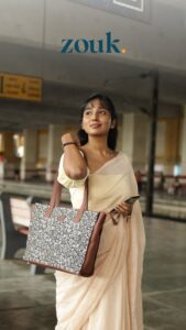 Deepika Venkatachalam Instagram - POV : A day in my life ft @zoukonline 🤍 From the morning rush to the evening stroll, Zouk’s bags are an extension of my personality and mood, adding that subtle elegance to my lifestyle. If you’re looking for cruelty-free, stylish and functional bags that bring the essence of India to the world, look no further than Zouk. Use my coupon code IGDEEPIKAVE15 to avail 15% discount on your next Zouk purchase! #Deepika #Reelit #Zouk #ZoukOnline #ZoukBags #ZoukFootwear #ProudlyIndian #Handmade #Vegan #VeganBrand #CrueltyFree #Collaboration 📹 & ✂️ : @keshu_hariharan