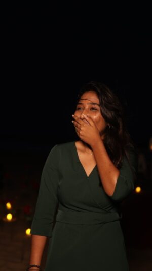 Deepika Venkatachalam Instagram - I now know what it means to hear, 
“Nitham nitham nee odanjaa
Otta vekka naan irukken” :’) 

30 more days to tell a forever YES 🫶

And of course no better picture/video than this for our 1000th post. 

#ImTrembling :’)

@surprise_machi - From, 
Getting to know them as a brand who did surprises and had them do surprises for a lot of people in my life.. 
To, 
Stand on the receiving end to witness a whole surprise by the same team who joined hands with the BOY who kneeled down to put on the ring! 

Just a full circle 🧿❤️