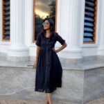 Deepika Venkatachalam Instagram - Is there a weekend without adorning yourself with BLACK? 🖤 If someone opens my wardrobe they'd figure of shades of 'Black' that I've bifurcated basis my mood and day! Yassss! That's how much I love the colour! 🖤 When @theputchi came up with this flawless Black Hakoba dress that has gathers, elasticated puff sleeves, wooden buttons running along the front and a sweetheart neckline, my eyes instantly fell over it and couldn't move away without making it mine! 🖤 Another weekend came by and I wore it for a brunch with my best friend! I realised how comfortable it was with pockets where I could stuff my keys & phone! I chose to let my hair down for the evening and paired it with my favourite yellow shoes and coolers. But a high pony and black is a combo that'd make you look drop dead gorgeous, isn't it? ( Pony ting ting nu aadum . Hehe ) I promise you'd get some kick-ass instagrammable pictures & you'd come back thank me for it! Oh wait, I have my closest friends who are walking around with a bump already and ready to deliver!! 🤰I'm going to gift this to them & I'm sure they'll love it during travels and while nursing their lil one. 👶 Does my #SisterFam have any Mom to be or New nursing mom's? I'm curious now!!! Come on come on! Let me know on the comments if you're one too!!!! 💭 ⬇️ . 📸 @thatmadraskaran . #deepika #chennaiblogger #chennaiinfluencer #styling #nursingfriendly #dress