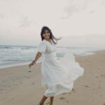 Deepika Venkatachalam Instagram - That was a calm morning by the beach 🏖️ 🤍 Ah! I have been missed doing this for months now and this time when the climate was breezy and windy, I took off to hit the beach nearest to my place wearing the recent favourite beige outfit. A beautiful morning just got extra wonderful by this comfortably rich piece of outfit that is definitely a staple investment and more of my Sunday's are going to witness this dress over and again! What I loved about the morning and the dress was it was just soo cozy and made want to stay more! 🤍 Just a simple piece of outfit with flares at the bottom, a tiny slit in between, a knot at the back and those cutest sleeves could bring in soo much joy, warmth and happiness in me!!! Thanks to @theputchi 🤍 for making such subtle piece of clothes that can define and amp up one's day and heart! . 📸 @thatmadraskaran . #deepika #chennaiblogger #chennaiinfluencer #styling