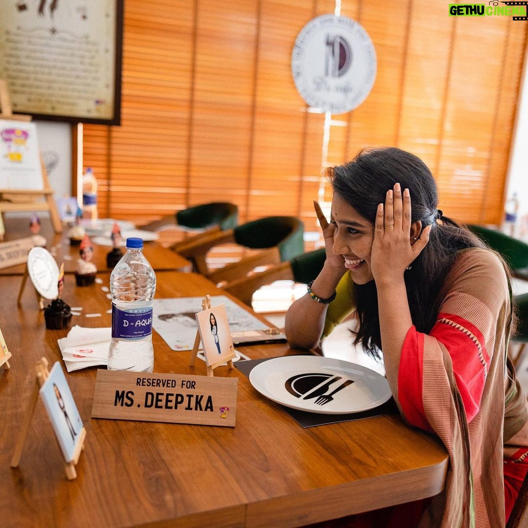 Deepika Venkatachalam Instagram - Blessed in abundance..♥️ 🧿 (1/2) What can a just a year do to you? I think I've pondered over this thought last whole year!! Trust me, when I say I was blessed (I am) in abundance like never before. I realised it and cherished it every ounce and every inch when I turned 26! I had some of my life's best moments this year and one such has been by my ever favourite @surprise_machi to whom I was once a client but now their sister and their family! 😍 I've always adored at the kind of effort they take for every client of theirs and when it comes to me, it's extremely special and I fall for it every single time because they put their soul and heart to see me smile!! When I got to see these pictures after a few days of the surprise I came to terms how contented I felt being real and raw in front of a camera. These pictures are not edited/not re-touched. They carry multiple emotions from me. A few are funny, a few are silly, a few which I adore and a few which are crazy!! But that's the real me. The real side of D who gets extremely excited like a baby when she's made to feel special (Just like any other girl) @whatthefahad anna behind the lens did capture such raw and real moments so gracefully. These pictures speak soo much that ran in my heart that day! Fahad anna, is someone whom I've just met once during an event but has a special place in my heart for his passion and love towards his work and for the human he is! . . So When the best of the two worlds come together to plan a surprise for me, I cannot lie by saying I wasn't crying! I was overwhelmed with joy, happiness and heartful tears! 🥺 Oh wait did I say best of two worlds? No, it's best of three worlds!! ♥️ I would love to talk about the third world and the most amazing D's cafe, sooooonnn!! To be continued..!!! . #deepika #chennaiblogger #chennaiinfluencer #surprisemachi #writeups