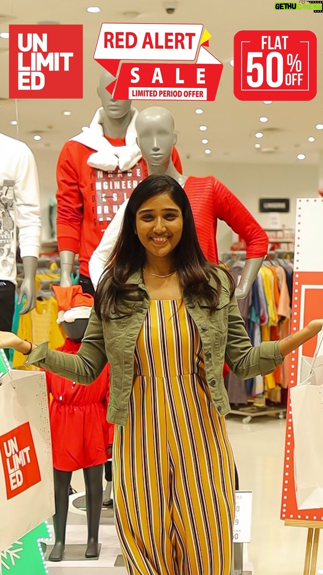 Deepika Venkatachalam Instagram - “WHEN IT RAINS, IT POURS!! ⛈️ The weekend that went by was filled with heavy showers, eerie winds, power shortage, trees falling, cyclone landfall and red alert.... ❌ Red Alert? 💥 Wait! Where? Yes, at the Unlimited Stores!! They are raining discounts ( FLAT 50% ) at all the unlimited stores and I’ve already swiped my card pretty well and filled up my wardrobe. Hurry up super fast before the FLAT 50% DISCOUNT- rain and the stormy outfits stop at the Unlimited Stores!! Would you? 💡 . 📹 & ✂️ @keshu_hariharan . #deepika #chennaiblogger #chennaiinfluencer #unlimitedstores
