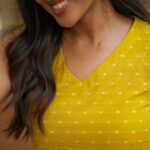 Deepika Venkatachalam Instagram - #DiwaliwithD (3/10)💛 Imagine wearing an outfit and feeling like a main character of a GVM movie in an instant! One such outfit is this yellow kurta set from @vastara_thelabel 💛✨ Everything about this outfit is just perfect from the smart V neck detailing to the hand woven buttas in the trousers. And the best part is the slits with cute tassels on both the side. Aaaaahhh!! 😍 ( swipe left to have a look. I’m double sure you’ll fall in love) This Kurta set reminded me of Nithya from NEPV and kept the styling in the same vibe with smoky eye makeup, jumkhas, stack of bangles and yesss the iconic nose pin 🙈 Trust me this will be a comfortable outfit to laze around after having a heavy lunch and visit friends in the evening. Your D personally love the whole look so much, but does my #instafam approve this look?💭 . 📸 @mukesh__dm 📍 @themayflowerchennai . #deepika #DiwaliwithD #chennaiinfluencer