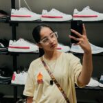 Deshna Dugad Instagram - If i ever let my Head down , It will to be Admire Shoes 👟😏 . . #deshna #deshnadugad #sneakers