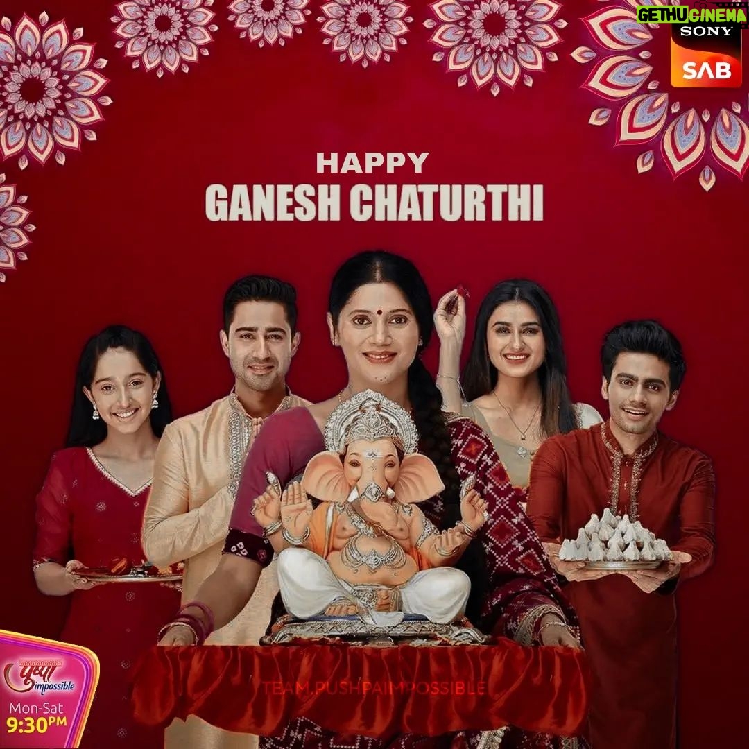 Deshna Dugad Instagram - Pushpa Impossible ke parivar ke taraf se app sab ko Happy Ganesh Chaturthi β€οΈπ Dekhiye #PushpaImpossible Somwar se Shaniwar raat 9:30 baje, sirf SonySAB par. #PushpaOnSAB @deshnadugad5 @naveen_pandita @karunakanchan @garima.parihar @iamdarshangurjar @sonysab @hatsoffproduction #TEAMPUSHPAIMPOSSIBLE