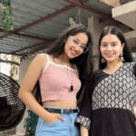 Deshna Dugad Instagram - Just pretty girls with pretty vibes 💕 My twin flame 🔥 . . #deshna #deshnadugad #twins #freinds #maahijain #sister #friendship #prettygurls