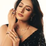 Dhanashree Verma Instagram - I'll stop wearing black when they make a darker colour ✨🖤✨ Make-up - @preetydhillon_mua Styled by- @anshikaav Jewellery - @orrajewellery Wearing- @kalkifashion