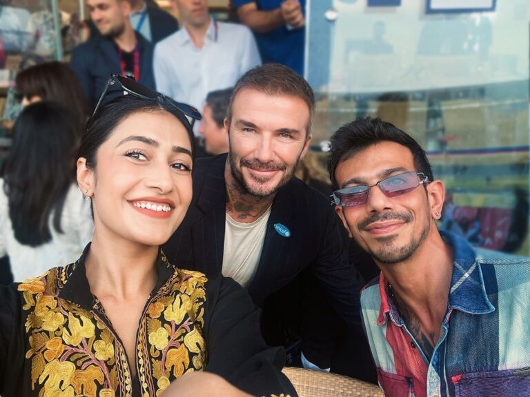 Dhanashree Verma Instagram - Truly blessed 🤍 Captured a moment with Beckham, reminding us: dreams fuel greatness. 🌟⚽️