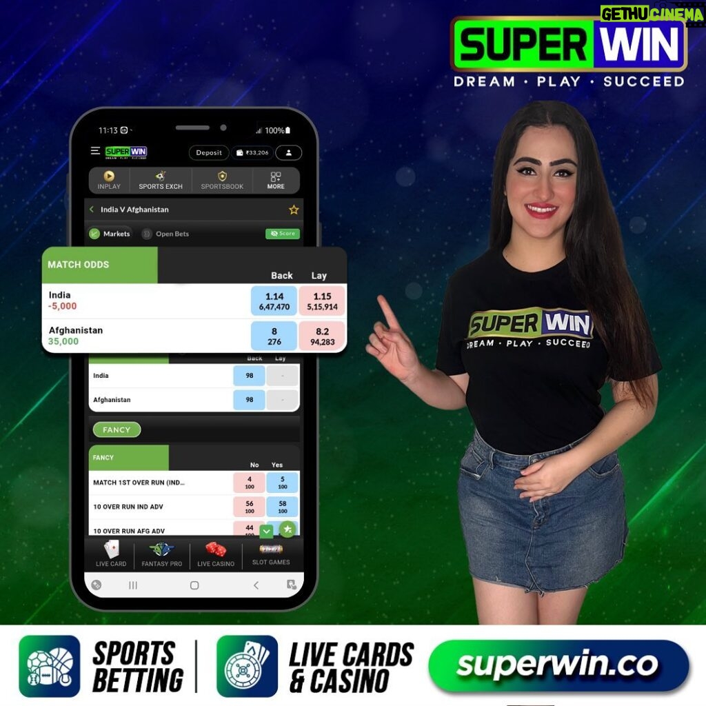 Diana Khan Instagram - 🇮🇳🇦🇫 Men in Blue look to march ahead in their WC campaign against Afghanistan. Predict their performance on SUPERWIN, which gives you a whopping 350% FIRST DEPOSIT BONUS and a 1000 Rs FREE BET instantly in your wallet (NO CONDITIONS)! SUPERWIN also rewards you for your loyalty through exciting loyalty program benefits like: 🤑 Up to 1000 Rs FREE BET every month 🎁 Up to 9% redeposit bonus 😎 Up to 3% loss-back bonus Go ahead and register NOW! 🏏 #SUPERWIN #PlayWithSUPERWIN #INDvAFG #AFGvIND #Cricket #worldcup #2023worldcup #cricketworldcup #2023cricketworldcup #icccricketworldcup #cricketworldcuplive #cricketfans #cricketlovers #cricketfever #India #indiacricketteam #ict #viratkohli #rohitsharma #hardikpandya #freeoffer #signup #Cricket #WinBig #PlaytoWin #PlaySmart #PremiumSports #OnlineGaming