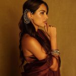 Diipa Khosla Instagram - Turned into a Desi Elf for @bof x @beautyandyouawards x @niv_elc 🧝‍♀️🤎 Credits: Custom made look by @ekayabanaras @palakshah Jewels @amrapalijewels Shot by @mourya HMU by @rakshandairanimakeupandhair Beauty Assist @fauziya_glamup Location @wedostudio.mumbai Mumbai, Maharashtra