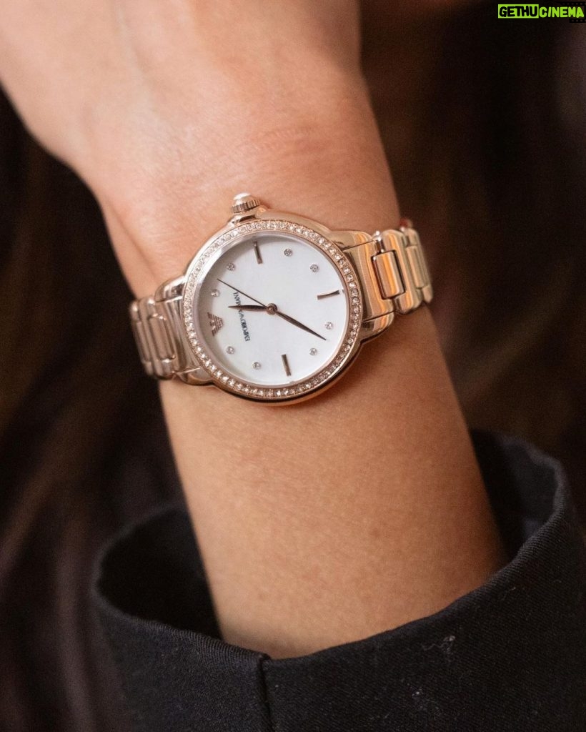 Diipa Khosla Instagram - Good things take time 🌸 can‘t wait for this Amsterdam summer with my timeless @emporioarmani watch - keeping track of all the memories that are yet to come 🫶🏽 #Ad #EAWatches #EAsustainable