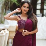 Diipa Khosla Instagram - Cherry Red Sari 🍒 >> Gorgeous @miniaar_tb Sari. So much respect for this brand as in the month of November they also donated their proceeds to Emirates Red Crescent 🙌🏽❤️
