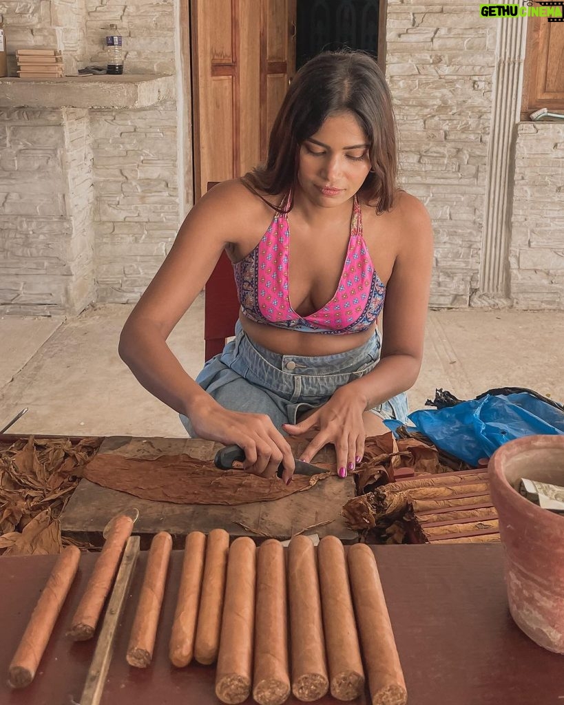 Dimpi Sanghvi Instagram - Rolling a Cuban Cigar #bucketlist #havana #dimpitraveldiaries #cuba #travelinfluencer #indiantravelinfluencer #cubancigars #cubancigar #cubanlife #dimpisanghvi