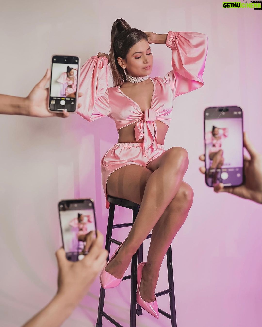 Dimpi Sanghvi Instagram - This Barbie gets all the Attention!! 💗 Outfit - @urbanic_in Heels - @aldo_shoes Makeup - @kajolrpaswwanteam @kajolrpaswwanmakeupacademy @kajolrpaswwan #dimpisanghvi #aldo #mumbaifashioninfluencer #barbie #makeup #barbiedoll #barbiestyle #aldoshoes #aldoindia #pinkheels #barbiemakeup #highpony #indianfashioninfluencer Barbie Land