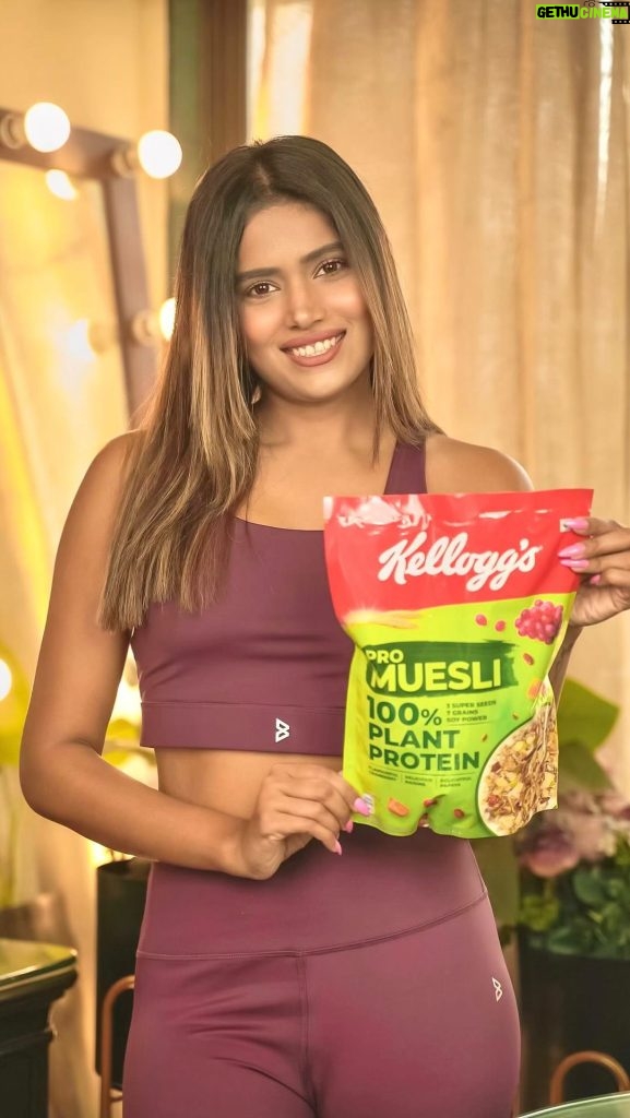 Dimpi Sanghvi Instagram - I don’t shy away from trying something new, something unique. Practise is the key to excel in all these activities, and my fitness has to be at its prime for consistency 💪 To boost my fitness, I indulge on a protein-rich diet and Kellogg’s Pro Muesli gives me the energy to enjoy my morning routine. It’s high in protein, and amazing in taste. That’s my way of staying charged every morning 💯 It’s time for you to start your energetic days with Kellogg’s Pro Muesli by @kelloggsindia. Order now on Amazon or Big Basket. #Ad #Kelloggs #ProMuesli #Morning #Breakfast #Muesli #HighInProtein #TastyProtein #ProteinMadeTasty #Wholesome #PlantProtein #Active #Healthy #DimpiSanghvi