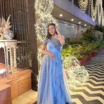 Dimple Biscuitwala Instagram – Elegance in Powder Blue🩵
Beautiful gown by @roset.96 
.
#weddingseason #outfitgoals #powderbluegown #sangeetnight #dimplebiscuitwala