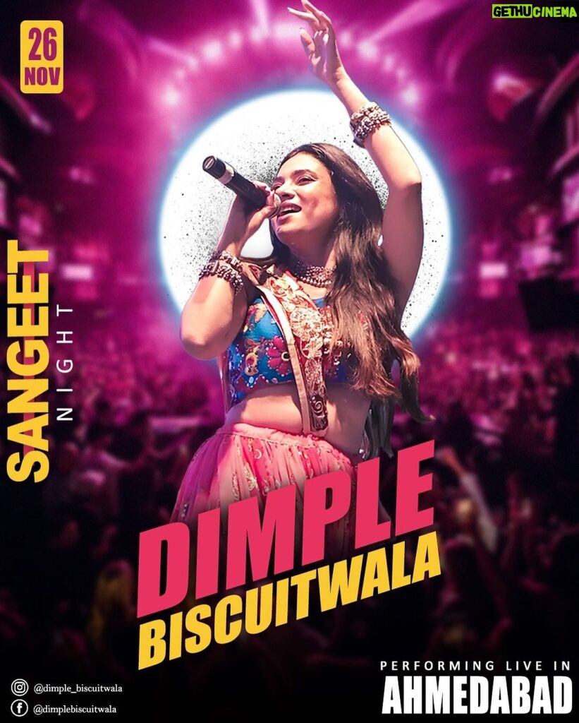 Dimple Biscuitwala Instagram - Performing tonight ✨🫶🏻 Poster by @mihirparikh64