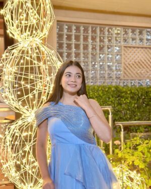 Dimple Biscuitwala Instagram - Elegance in Powder Blue🩵
Beautiful gown by @roset.96 
.
#weddingseason #outfitgoals #powderbluegown #sangeetnight #dimplebiscuitwala