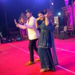 Dipti Rekha Padhi Instagram - Sharing the stage with our super energetic singer @satyajeetpradhan 🩷 . Mohona Mahotsav❤️