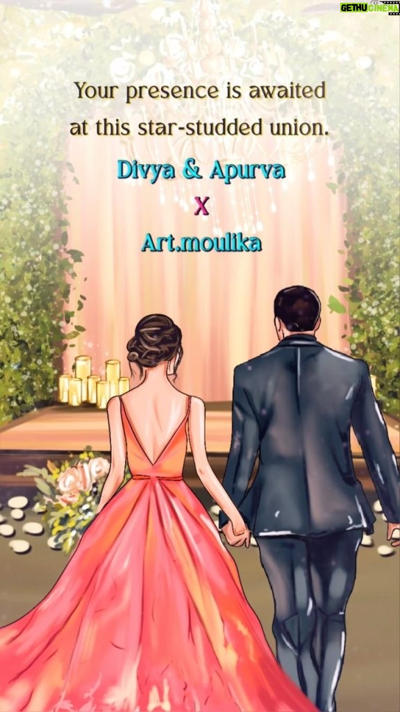 Divya Agarwal Instagram - Love, laughter, and a touch of celebrity magic! Join us in celebrating Divya & Apurva’s wedding, where dreams become reality. With the incredible couple on board, this star-studded union promises a night of joy and unforgettable memories. Save the date for a celebration like no other! #artbymoulika #artwithmoulika #invitesbymoulika WhatsApp us your immediate queries on - 8431901857 [ Luxury weddings, Wedding, luxury wedding invites, WhatsApp invites, customised invites, custom theme based invite, wedding season , Indian wedding, Hindu wedding, einvites, einvitation]
