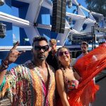 Divya Agarwal Instagram - Can we Normalise wearing saree in a freakin’ music festival!!! Both of us slaying, wearing @iamkenferns in @lovelandnl Amsterdam, Netherlands