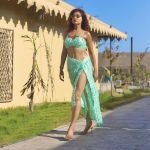 Divya Agarwal Instagram - 🧚🏻 . Outfit @victor_robinsonofficial Styled by @stylingbyvictor @sohail__mughal___ Makeup @dishisanghvii Hair @fouzikazi_makeupndhair Clicked by @deepaksfilmography Bracelet @ne_nepal Accessories @aestheeetical Shades @opiumeyewear
