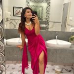 Divya Agarwal Instagram - I was secretly enjoying my outfit in the bathroom! Who does that ?? Outfit @mandirawirkhq Styled by @stylingbyvictor @sohail__mughal___ Assisted by @styleby_antara Makeup @dishisanghvii
