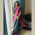 Divya Ganesh Instagram – Wear a saree and make heads turn 👀

#diyaganesh 
#weddingseries

Blouse:
@vino_outfits