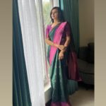 Divya Ganesh Instagram – Wear a saree and make heads turn 👀

#diyaganesh 
#weddingseries

Blouse:
@vino_outfits