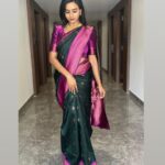 Divya Ganesh Instagram - Wear a saree and make heads turn 👀 #diyaganesh #weddingseries Blouse: @vino_outfits