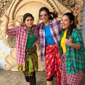 Divya Ganesh Instagram - We definitely enjoyed dancing for y’all! But created hell lot of memories and some super crazy stories while practising for this performance! 
I mean super crazy🤫🤭 
@divya_ganesh_official @tamil_rithika right?😝