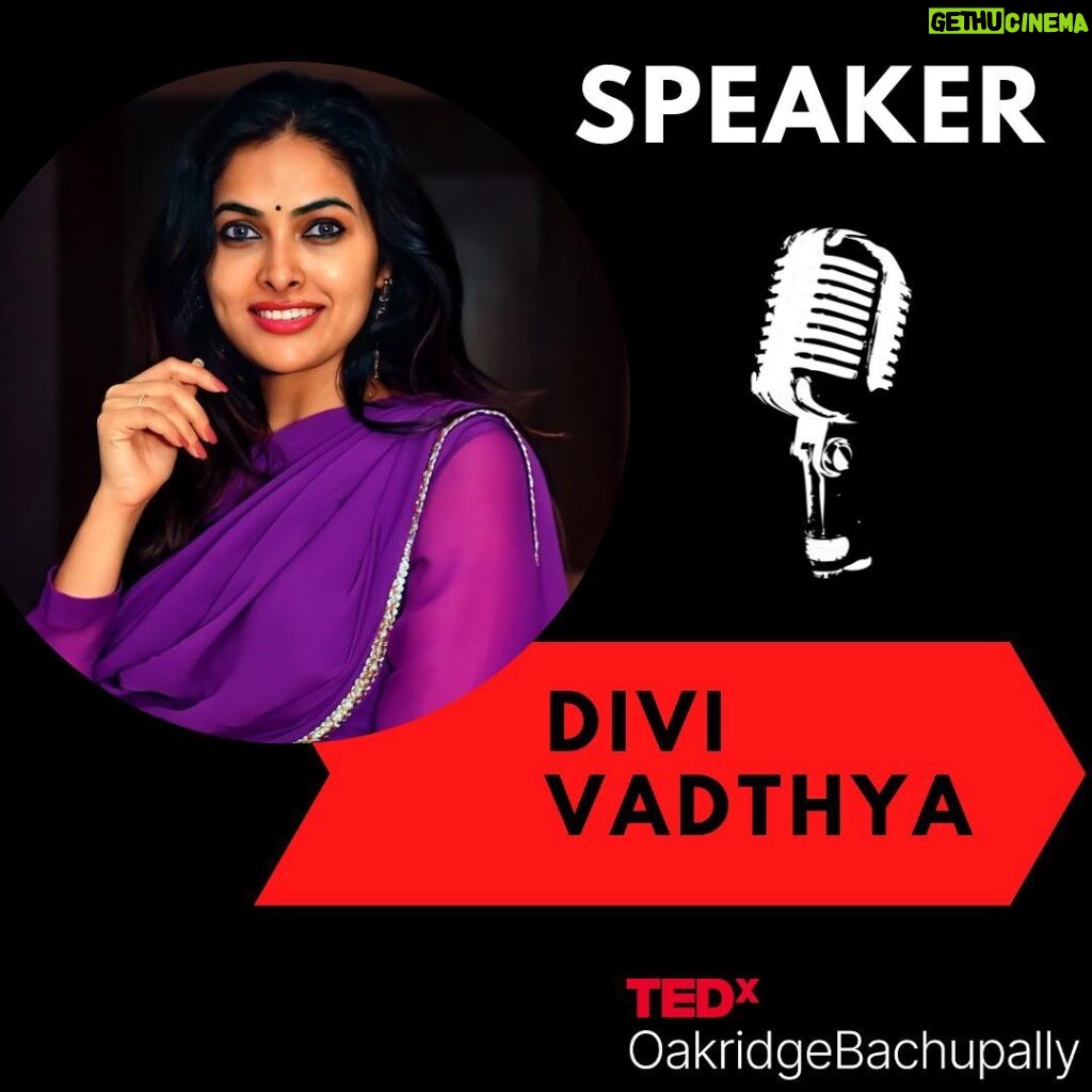 Divya Vadthya Instagram - Presenting to you, our Speaker- Divi Vadthya! Introducing Ms Divi Vadthya! Radiating charm, she sashays across India's film industry with elegance and struts across the runway with scads of modelling and movie experience. Ms Vadthya, our beauty with brains, has a BTech and MTech degree from Narayanamma Women’s College and loves to read books. Divi made her debut and is very prominently known for being a contestant in the famous reality show Bigg Boss 4 (Telugu), she has also filmed numerous movies such as “Maharshi”, “Godfather” and “Ginna”! She has a passion for singing, dancing, painting and travelling. Divi proves time and time again how talented and prodigious she truly is. Love and fame, she's earned it all! Well deserved. She is beyond ecstatic to be speaking at TEDxOakridgeBachupally2023