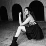 Divya Vadthya Instagram - black and white 🖤 Tq beautiful for capturing me @vicky_photo.it ❤️ Love my dress @navya.marouthu 🥰 #divi #divivadthya #divinunchi #black #white #cool #venice #photo