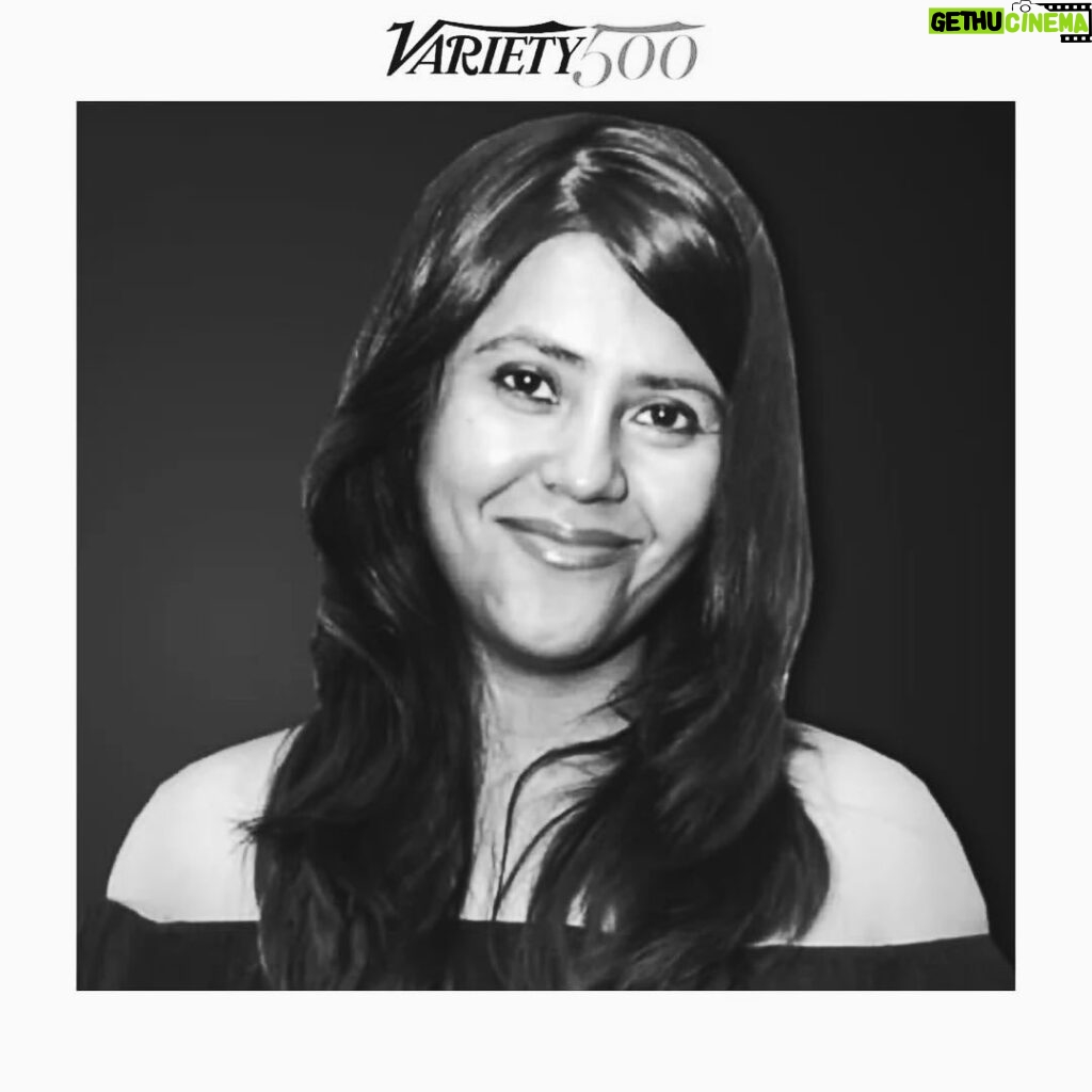 Ekta Kapoor Instagram - Heart filled with gratitude ! Thanku @variety Posted @withregram • @balajitelefilmslimited A toast to Ekta Kapoor, the driving force behind Balaji Telefilms, for consecutively maintaining a well-deserved spot on the prestigious Variety 500 List for 7 years straight since 2017 🎉✨ Her remarkable contributions to the world of entertainment makes us incredibly proud ❤️. @ektarkapoor @shobha9168 @tanusridgupta #BalajiTeleFilms