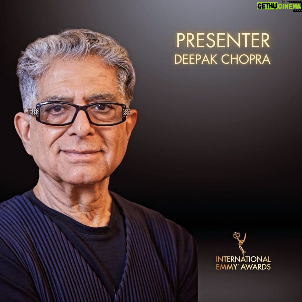 Ekta Kapoor Instagram - Thanku so much sir Posted @withregram • @iemmys Deepak Chopra will present the International Emmy Directorate Award to Balaji Telefilms Co-Founder, Ektaa R. Kapoor at the 51st International Emmy Awards tonight in New York City! #iemmys