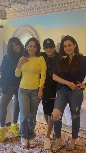 Ekta Kapoor Instagram - Fab song on fav persin @neelamkotharisoni happie bday !! Also to d bundle of joy @nandanitasha happie bday!!! November s best