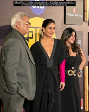 Ekta Kapoor Instagram - #thebukinghhammurders @mumbaifilmfestival let’s go @kareenakapoorkhan @hansalmehta ♥️👍🏿 
Styled by @stylebysugandhasood